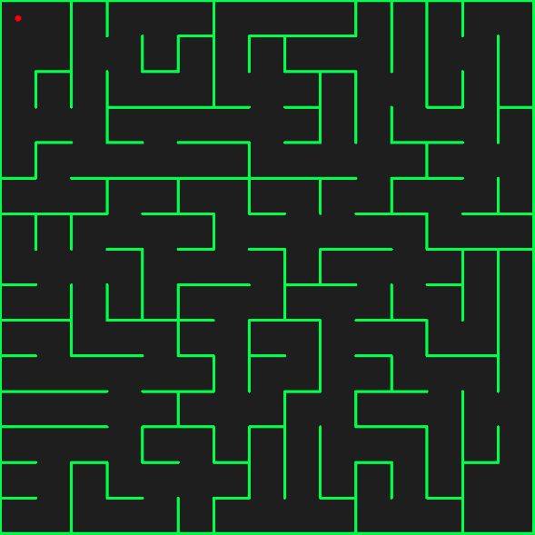 A 15x15 Generated Maze